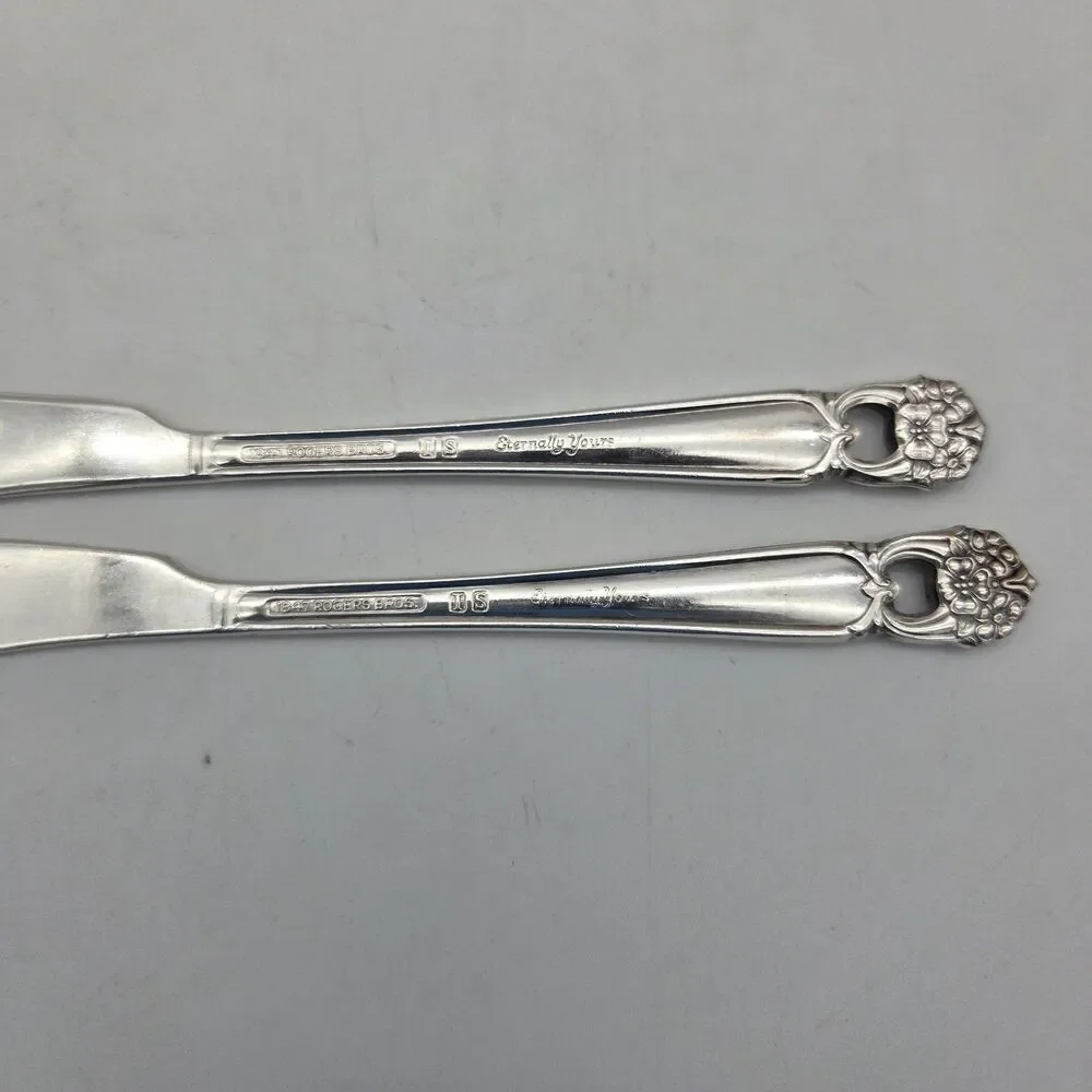 1847 Rogers Bros Eternally Yours Silverplate Butter Knife Spreader Lot 3pc 1941